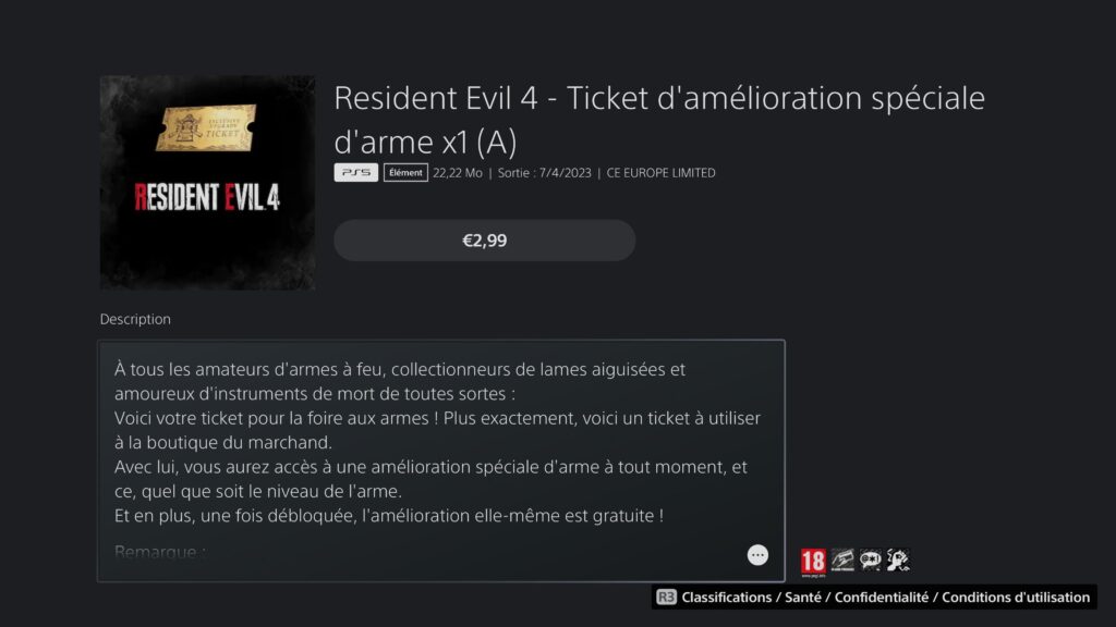 Des microtransactions dans Resident Evil 4 // Source : Capcom Des microtransactions dans Resident Evil 4 // Source : Capcom