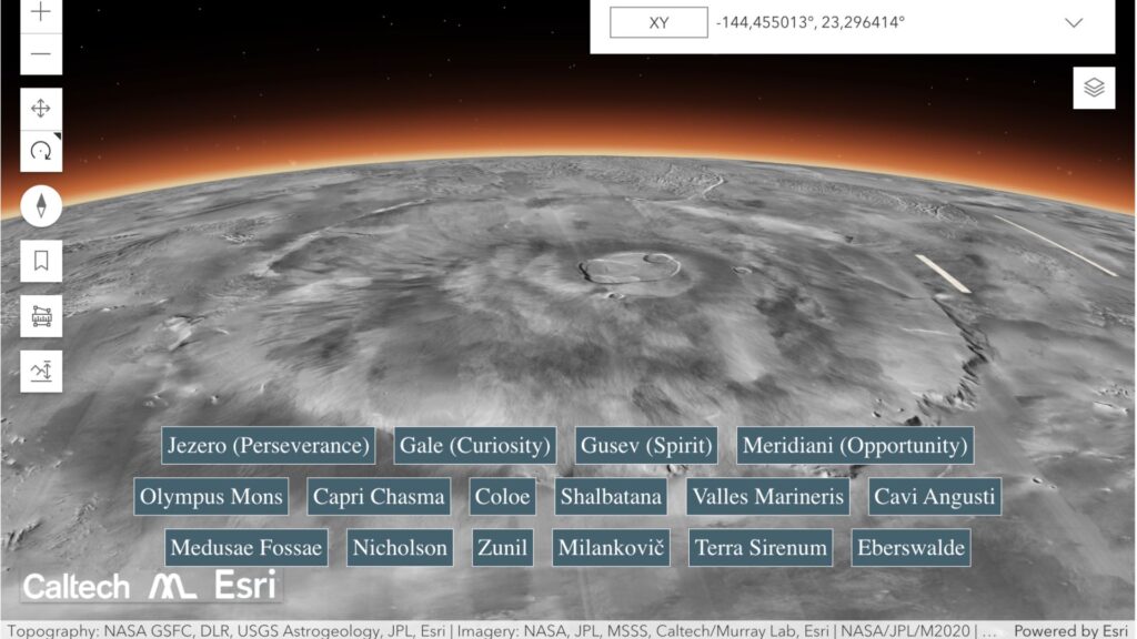 Carte 3D à partir de 100 000 images prises par la sonde MRO. // Source : NASA/JPL-Caltech/MSSS Carte 3D à partir de 100 000 images prises par la sonde MRO. // Source : NASA/JPL-Caltech/MSSS