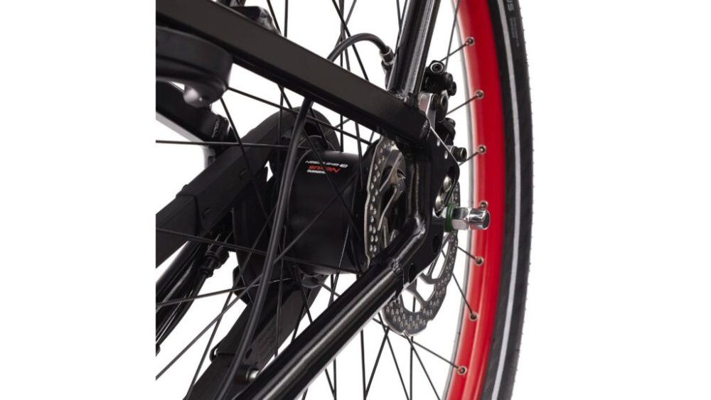 Roue arrière du vélo Connect 500 de Red-Will // Source : Red-Will Roue arrière du vélo Connect 500 de Red-Will // Source : Red-Will