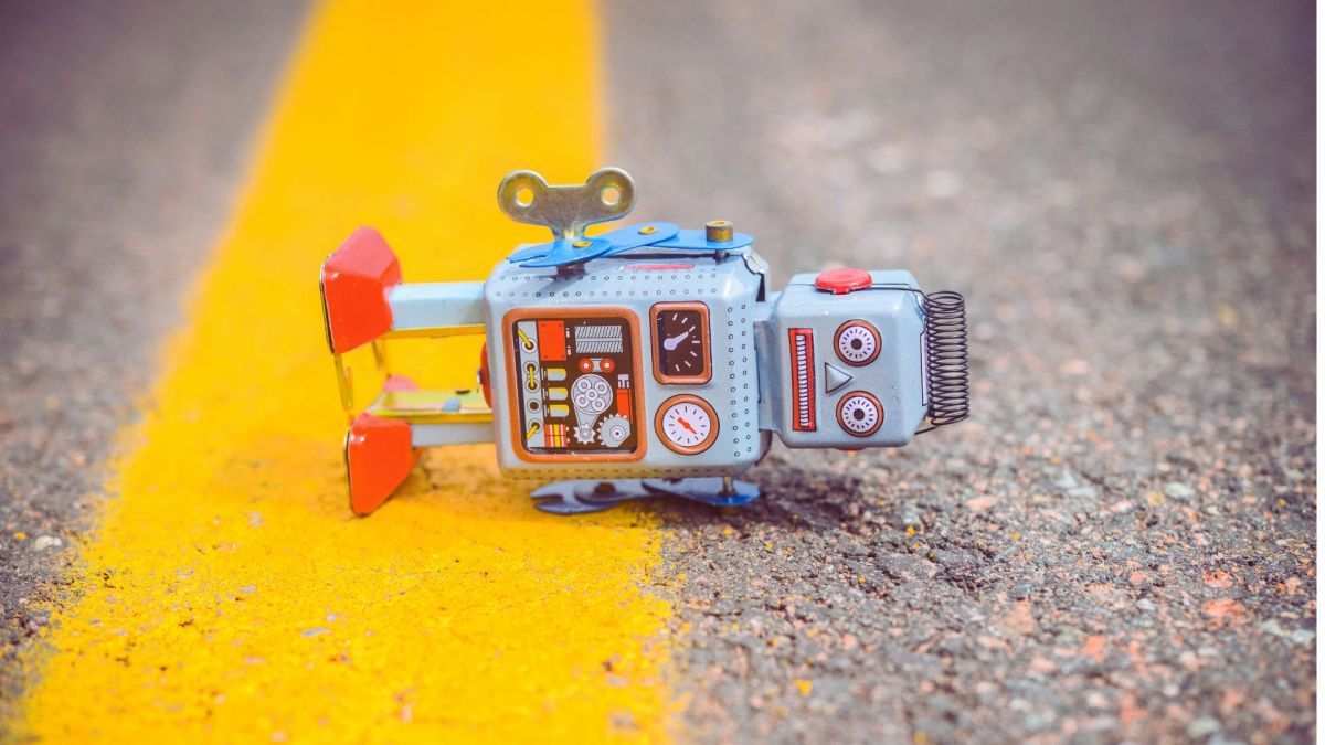 Un robot qui ne marche pas très bien. // Source : Canva Un robot qui ne marche pas très bien. // Source : Canva