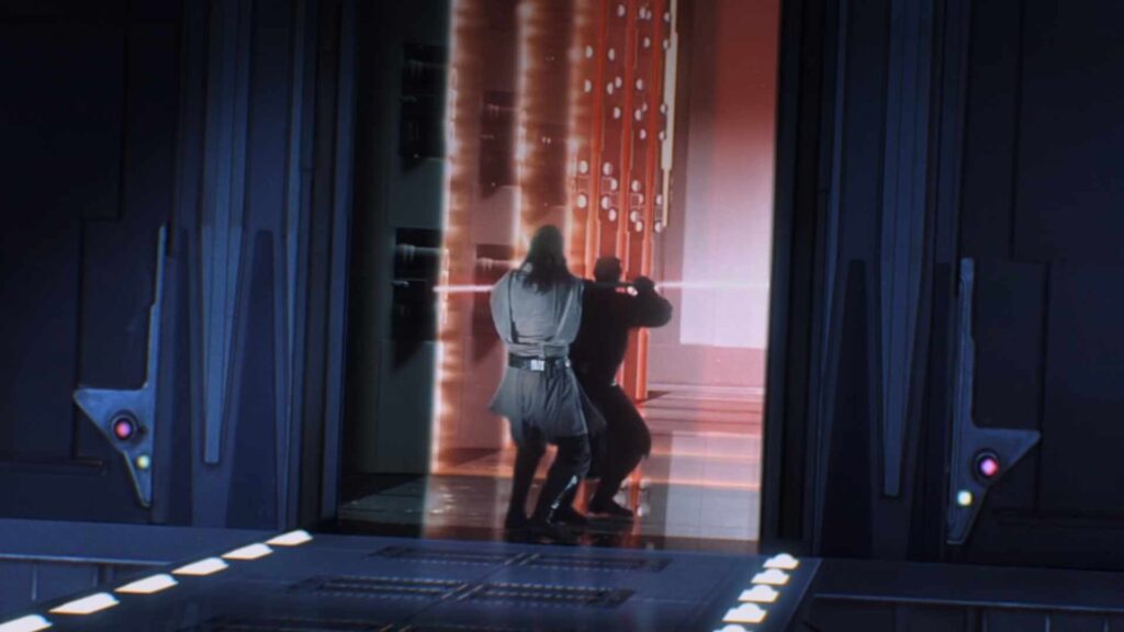 Les boucliers lasers dans La Menace Fantôme // Source : Lucasfilm Les boucliers lasers dans La Menace Fantôme // Source : Lucasfilm
