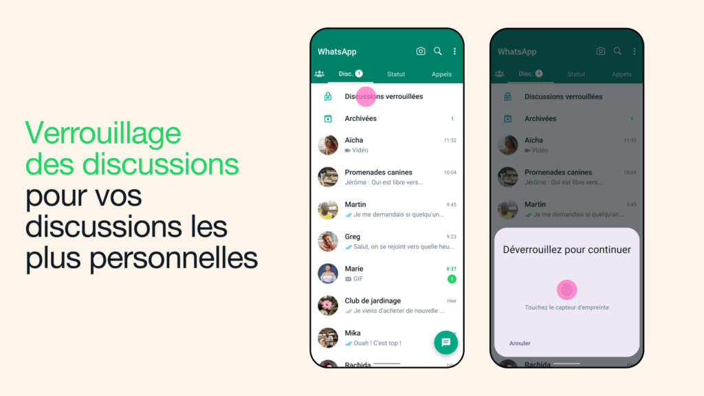 L'appli met en avant sa nouvelle fonctionnalité. // Source : WhatsApp L'appli met en avant sa nouvelle fonctionnalité. // Source : WhatsApp