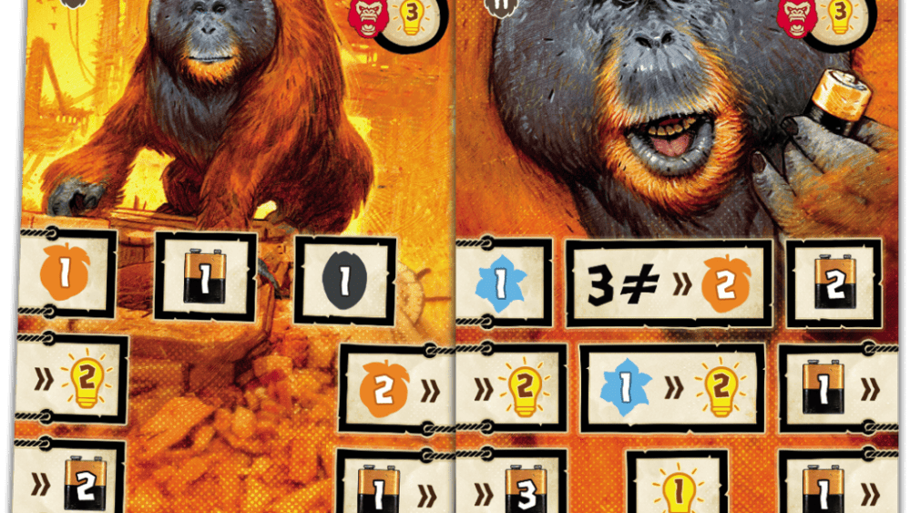 Un orang-outang de niveau 1 et un de niveau 2. // Source : Catch Up Games Un orang-outang de niveau 1 et un de niveau 2. // Source : Catch Up Games