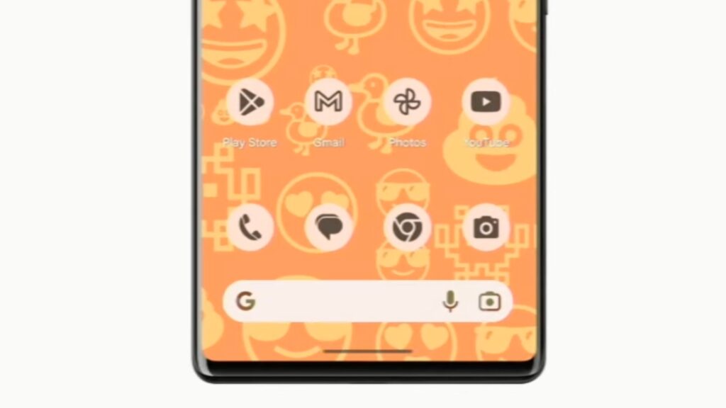 Le fond d'écran des emojis de Google. // Source : Numerama Le fond d'écran des emojis de Google. // Source : Numerama