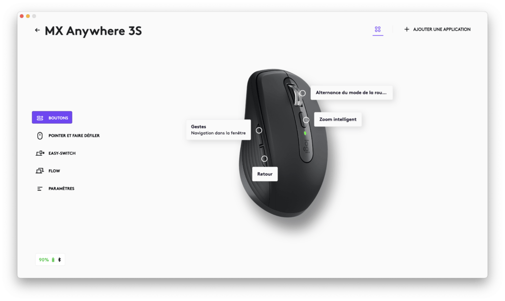 L'appli Logi Options+ permet de personnaliser ses périphériques. // Source : Numerama L'appli Logi Options+ permet de personnaliser ses périphériques. // Source : Numerama