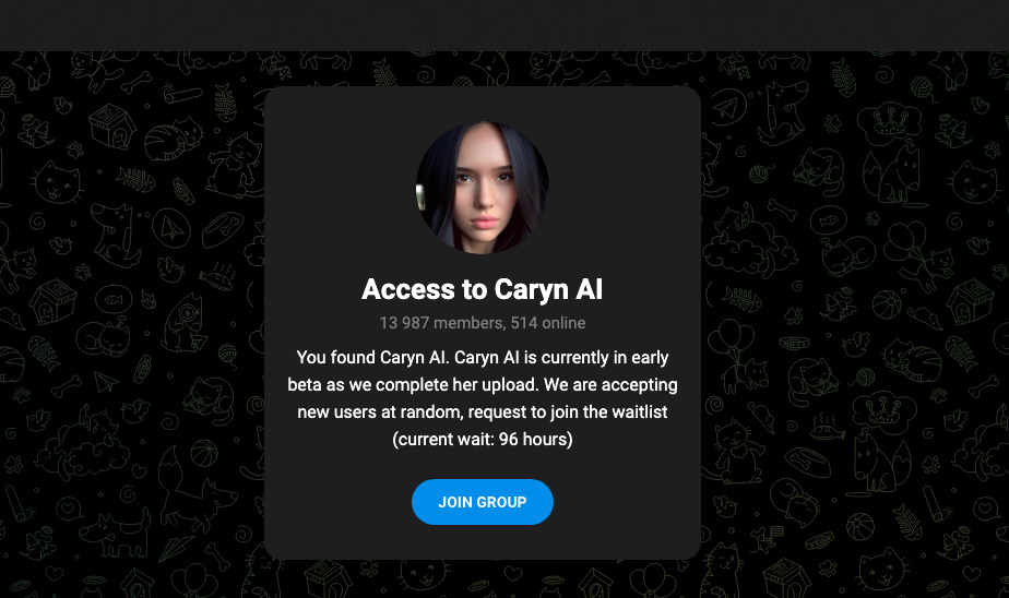 Le chatbot vocal CarynIA, basé sur l'intelligence artificielle, copie une influenceuse américaine bien réelle // Source : Caryn IA Le chatbot vocal CarynIA, basé sur l'intelligence artificielle, copie une influenceuse américaine bien réelle // Source : Caryn IA
