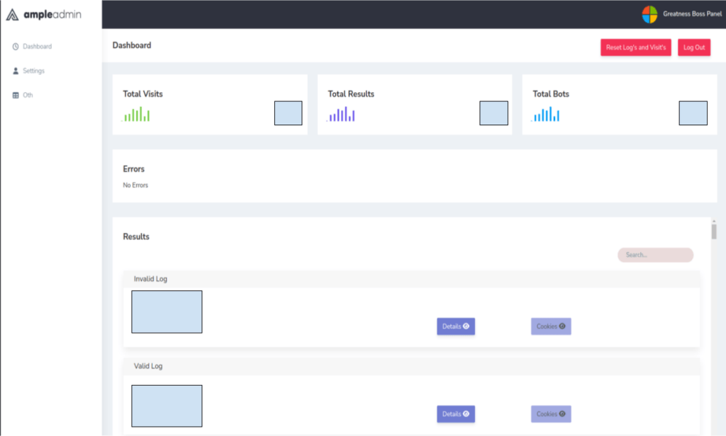 Les comptes de gestion Greatness ressemble à n'importe quel outil de personnalisation de site. // Source : Cisco Talos Les comptes de gestion Greatness ressemble à n'importe quel outil de personnalisation de site. // Source : Cisco Talos