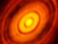 Un disque protoplanétaire. // Source : ALMA (ESO/NAOJ/NRAO)