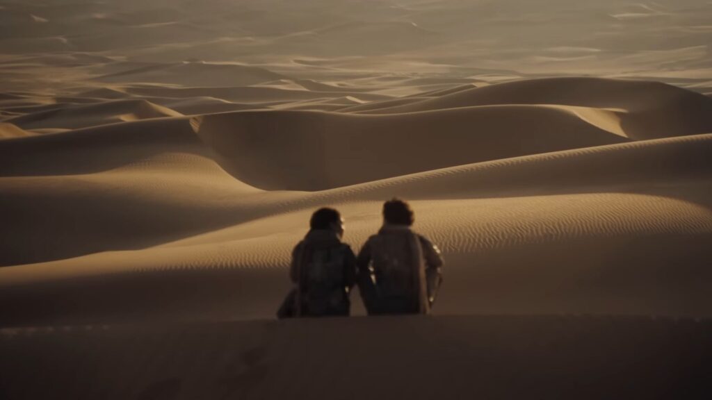 Le paysage d'Arrakis dans Dune 2. // Source : Warner Le paysage d'Arrakis dans Dune 2. // Source : Warner