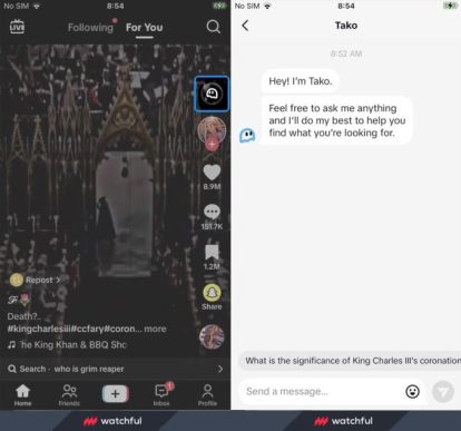 Tako n'est pas prévu pour être généralisé, assure TikTok. // Source : Capture d'écran Watchful Tako n'est pas prévu pour être généralisé, assure TikTok. // Source : Capture d'écran Watchful