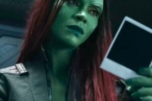Gamora, dans les Gardiens de la Galaxie 3. // Source : Marvel Gamora, dans les Gardiens de la Galaxie 3. // Source : Marvel