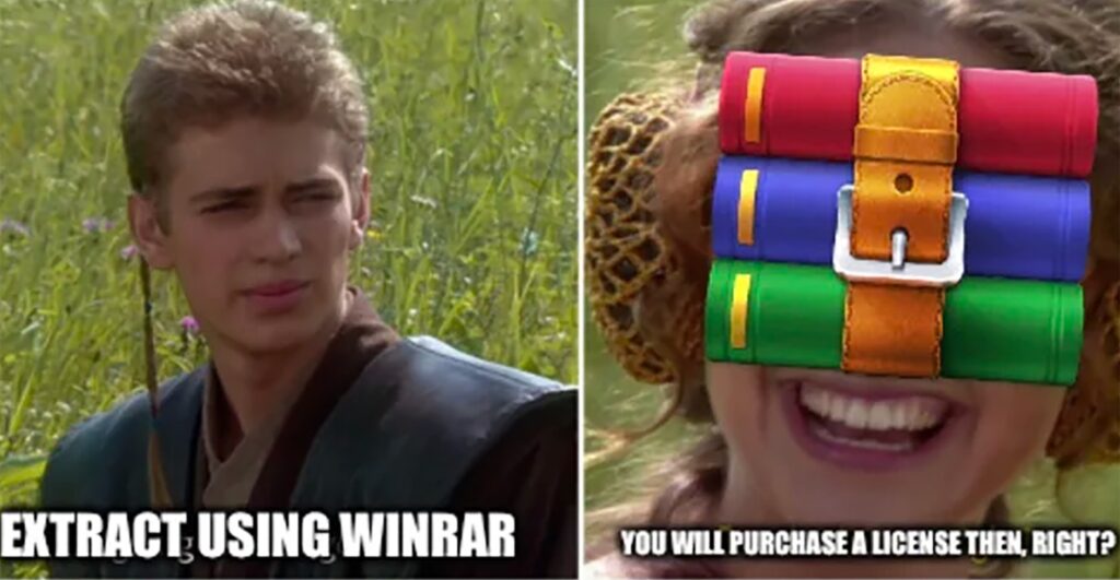 meme winrar une meme winrar une