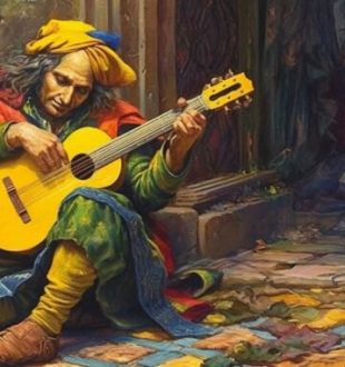Une représentation d'un vieux barde // Source : Midjourney / Numerama