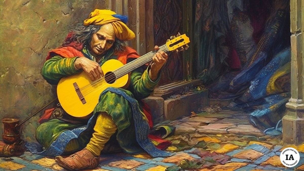 Une représentation d'un vieux barde // Source : Midjourney / Numerama Une représentation d'un vieux barde // Source : Midjourney / Numerama