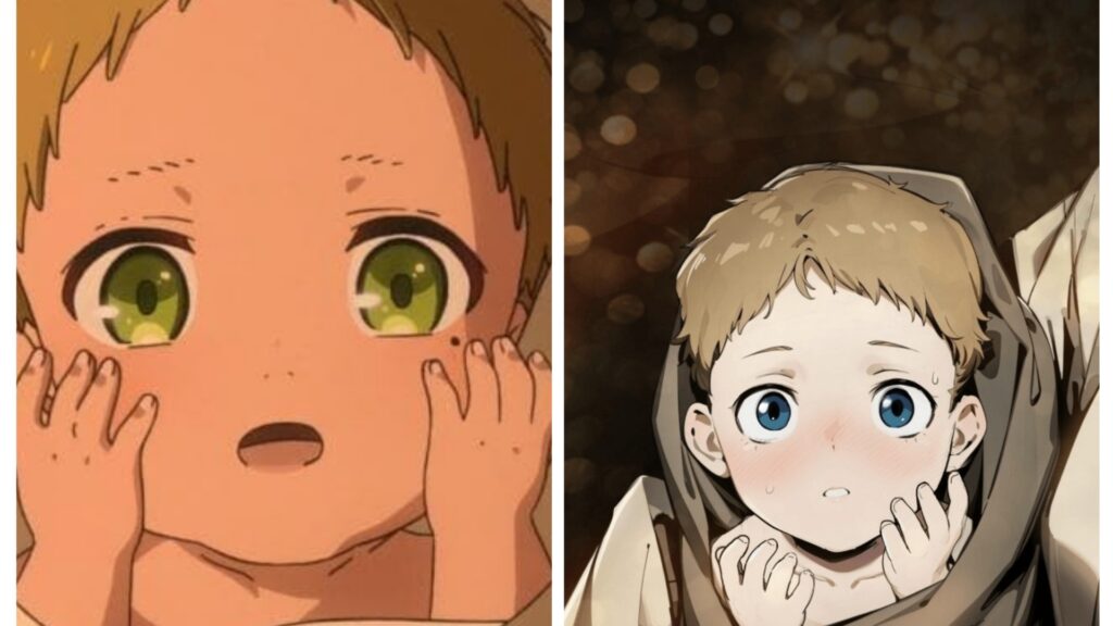 A gauche, Rudeus. A droite, sa version Wish générée par une IA // Source : Crunchyroll / Blue Line Studio A gauche, Rudeus. A droite, sa version Wish générée par une IA // Source : Crunchyroll / Blue Line Studio