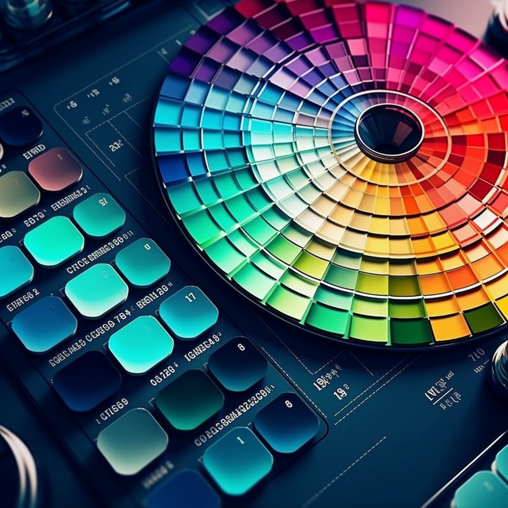Le prompt original a créé une idée de logo autour des couleurs // Source : Numerama et Midjourney