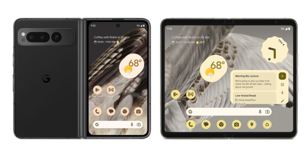 Le Pixel Fold, plié et déplié. // Source : Google Le Pixel Fold, plié et déplié. // Source : Google