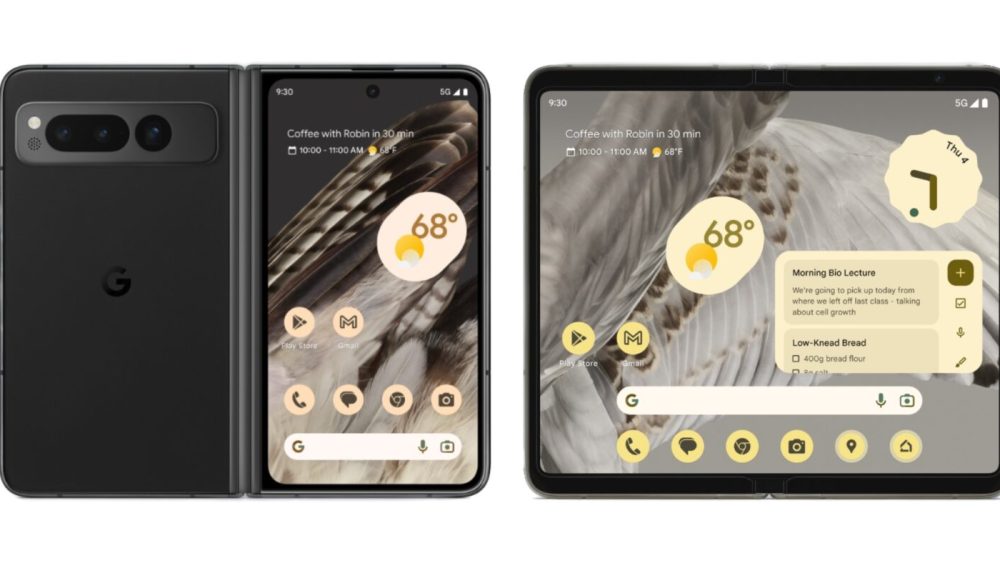 Le Pixel Fold, plié et déplié. // Source : Google