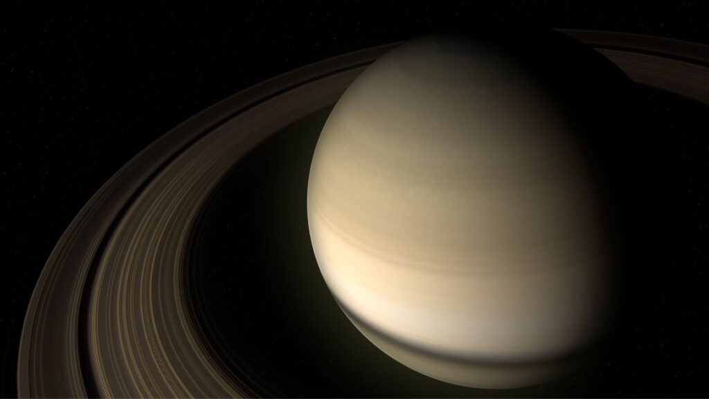 Un jour, Saturne aura perdu ses anneaux. Mais, quand ? // Source : Canva Un jour, Saturne aura perdu ses anneaux. Mais, quand ? // Source : Canva