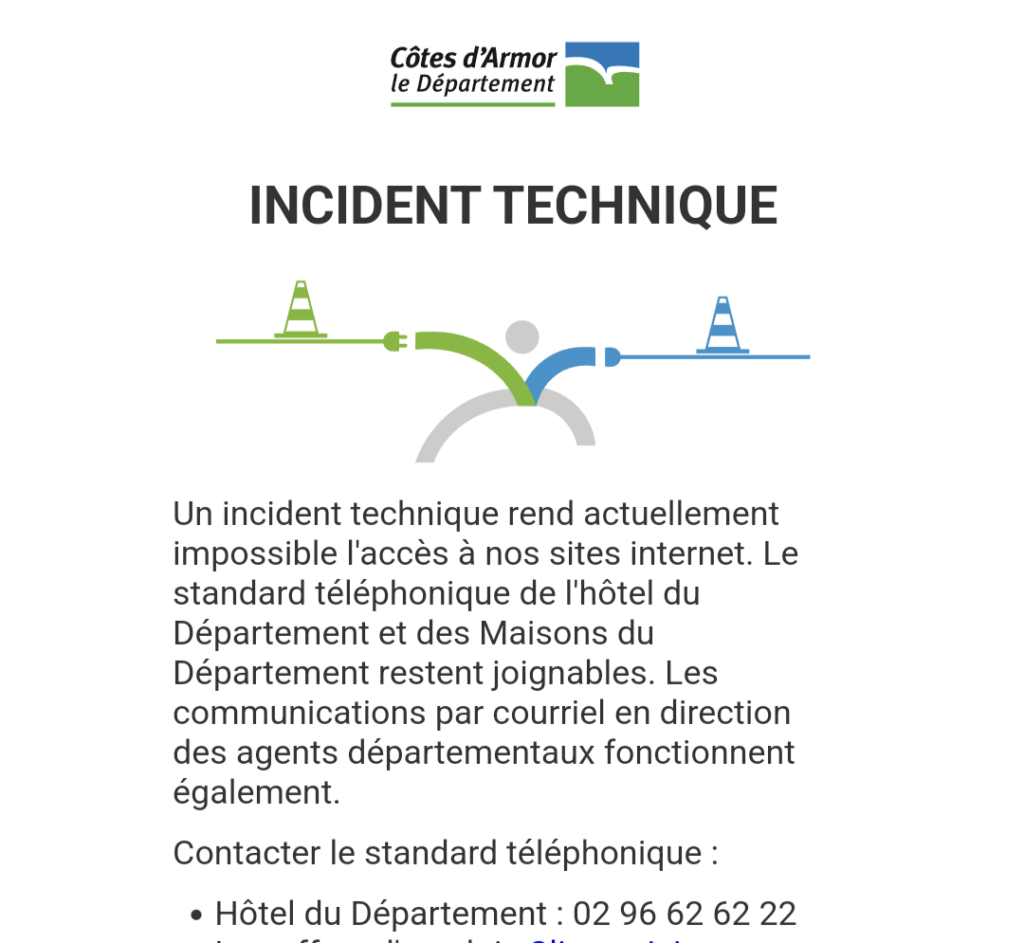 La page d'accueil du site du département. // Source : Numerama La page d'accueil du site du département. // Source : Numerama