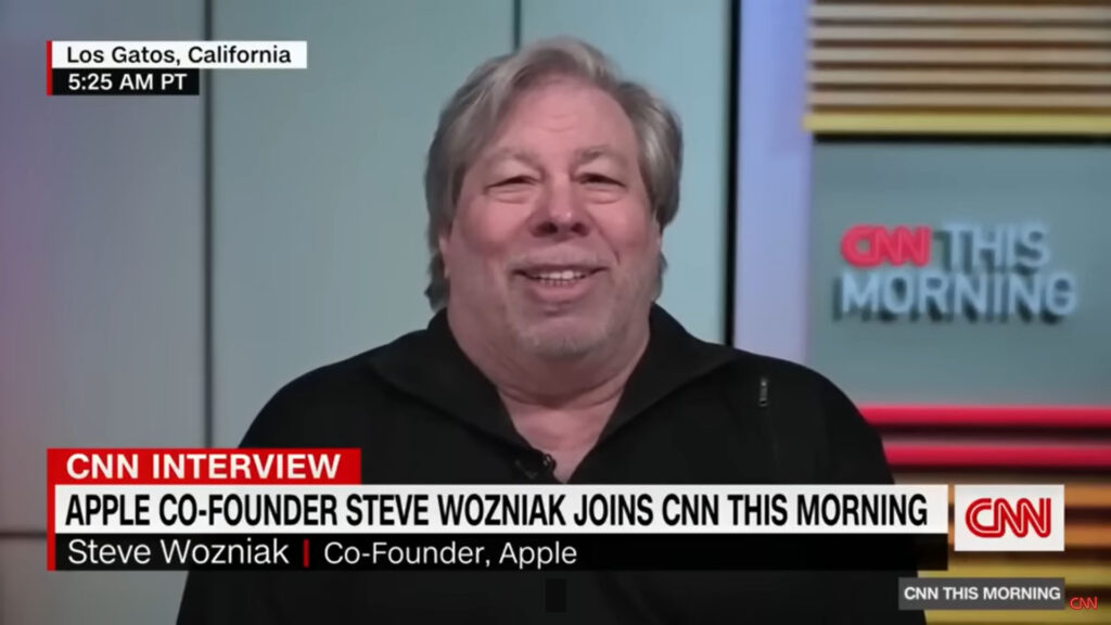 Interview de Steve Wozniak // Source : capture vidéo CNN Interview de Steve Wozniak // Source : capture vidéo CNN