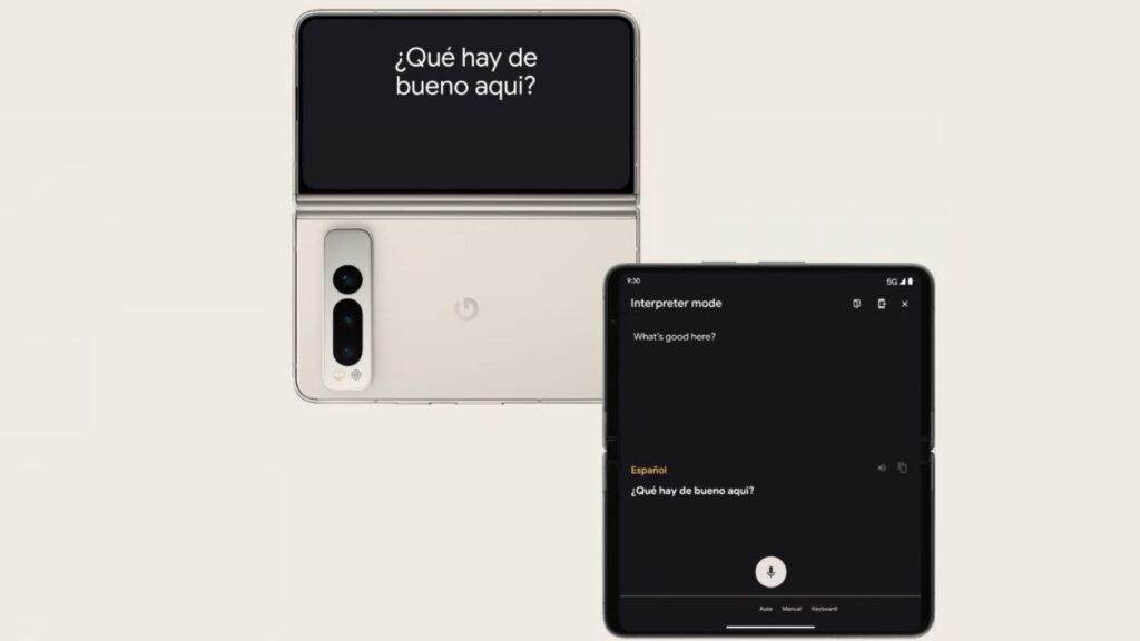 Google Translate sur le Pixel Fold. // Source : Google Google Translate sur le Pixel Fold. // Source : Google