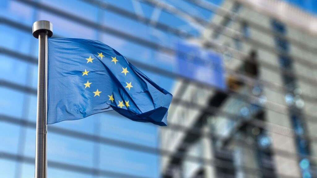 Drapeau de l'Union européenne. // Source : Canva Drapeau de l'Union européenne. // Source : Canva
