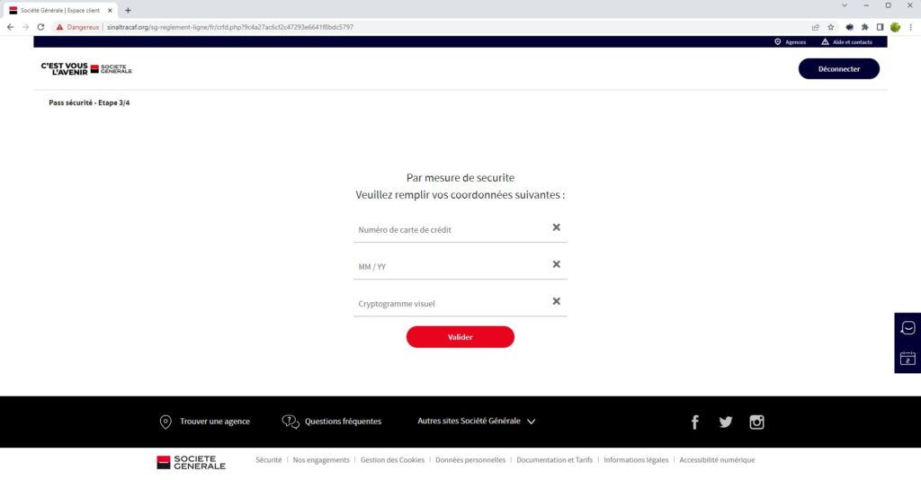 La page demandant les infos bancaires. // Source : Julien « Kermit » Metayer La page demandant les infos bancaires. // Source : Julien « Kermit » Metayer