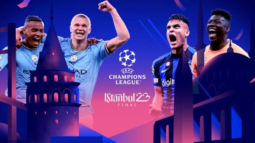 Finale de la Ligue des champions entre Manchester City et l'Inter Milan // Source : UEFA Champions League Finale de la Ligue des champions entre Manchester City et l'Inter Milan // Source : UEFA Champions League