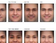 Visages de professions générés par L'IA Stable Diffusion et collectés par Bloomberg. 
Source : Boomberg