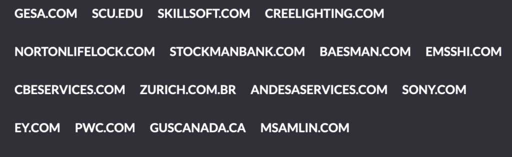Le revendications contre Sony, PWC, EY et Norton sur le site darknet de Clop. // Source : Numerama Le revendications contre Sony, PWC, EY et Norton sur le site darknet de Clop. // Source : Numerama