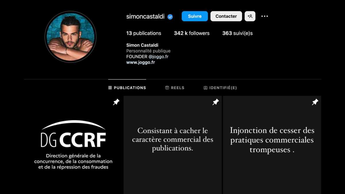 Les influenceurs doivent affichés de messages de la DGCCRF // Source : Capture d'écran Numerama / Instagram Les influenceurs doivent affichés de messages de la DGCCRF // Source : Capture d'écran Numerama / Instagram