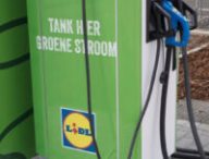 Une borne de recharge Lidl bientôt payante // Source : Lidl Une borne de recharge Lidl bientôt payante // Source : Lidl
