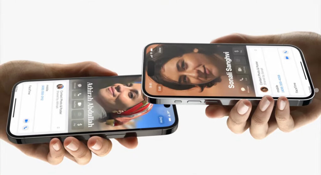Partager un contact devient très facile avec iOS 17. // Source : Apple Partager un contact devient très facile avec iOS 17. // Source : Apple