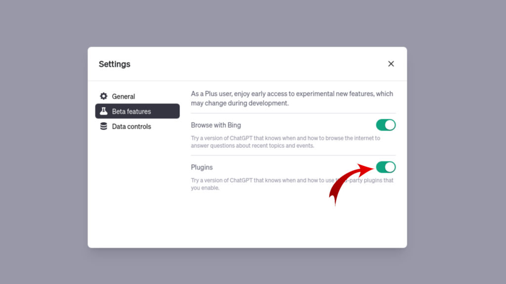 Comment activer les plugins dans ChatGPT ? // Source : Capture d'écran Comment activer les plugins dans ChatGPT ? // Source : Capture d'écran
