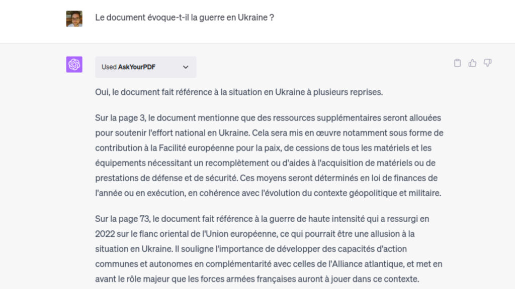 La loi de programmation militaire prend en compte le contexte géopolitique de la guerre en Ukraine. // Source : Capture d'écran La loi de programmation militaire prend en compte le contexte géopolitique de la guerre en Ukraine. // Source : Capture d'écran