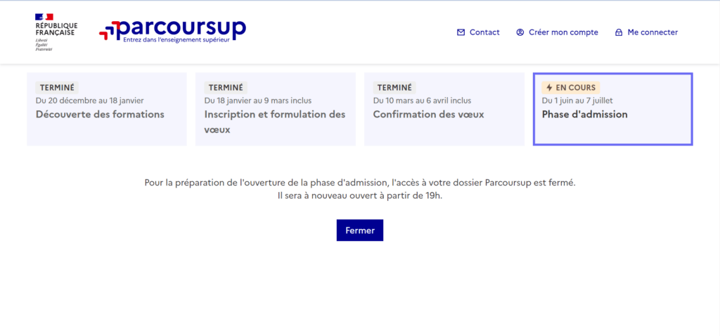 La plateforme sera accessible à 19h La plateforme sera accessible à 19h