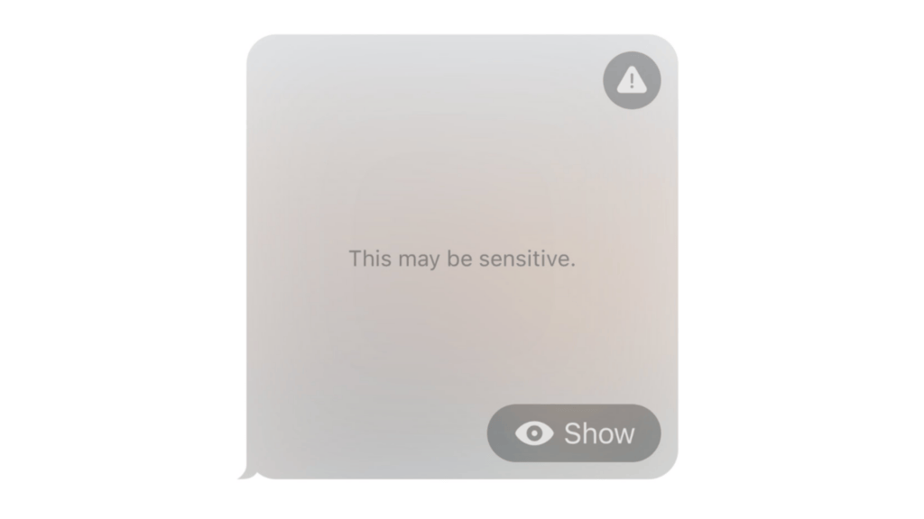 Si vous voulez quand même voir l'image, ce sera possible // Source : Apple Si vous voulez quand même voir l'image, ce sera possible // Source : Apple