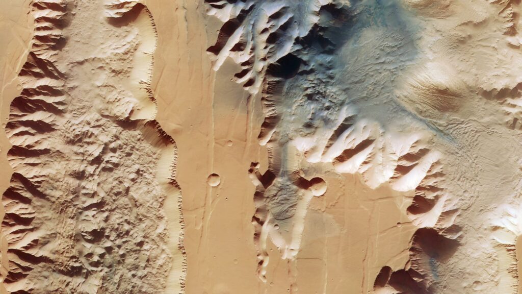 La surface de Mars, vue par Mars Express. // Source : ESA/DLR/FU Berlin, CC BY-SA 3.0 IGO La surface de Mars, vue par Mars Express. // Source : ESA/DLR/FU Berlin, CC BY-SA 3.0 IGO