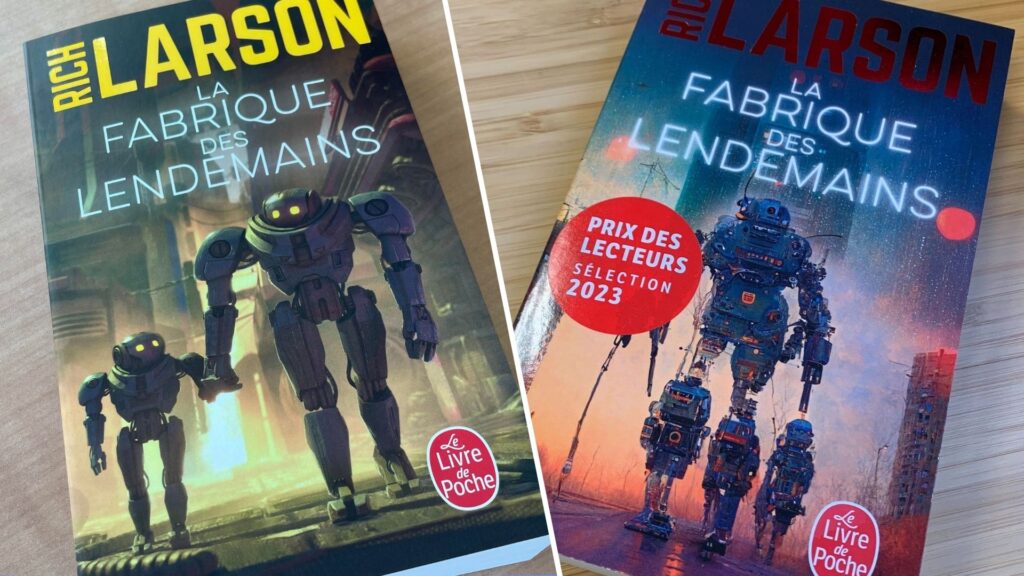 À gauche, la nouvelle couverture (Droleb), à droite, l'ancienne (Midjourney). // Source : Livre de Poche À gauche, la nouvelle couverture (Droleb), à droite, l'ancienne (Midjourney). // Source : Livre de Poche