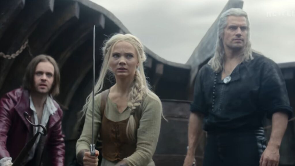 Quand ce n'est pas Geralt qui manie l'épée, c'est Ciri. (Et Jasker chante) // Source : Netflix Quand ce n'est pas Geralt qui manie l'épée, c'est Ciri. (Et Jasker chante) // Source : Netflix