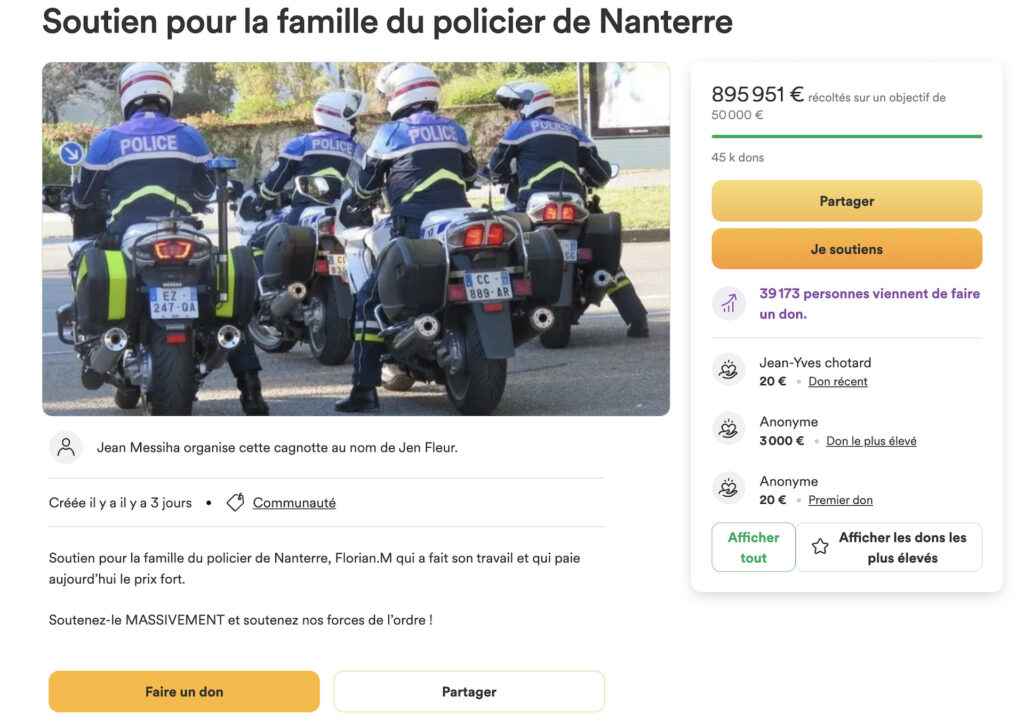 Une capture d'écran de la cagnotte, le 3 juillet à 11h Une capture d'écran de la cagnotte, le 3 juillet à 11h
