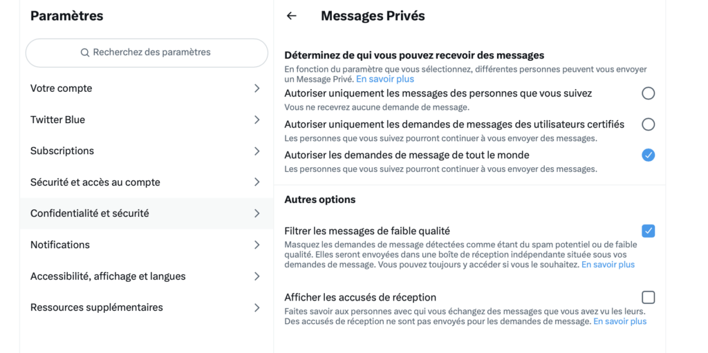 Les réglages de Twitter.com permettent de rétablir l'ancien fonctionnement. Les réglages de Twitter.com permettent de rétablir l'ancien fonctionnement.