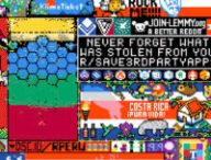 Une partie du canevas de la Pixel War protestant contre Reddit, le 24 juillet // Source : Pixel War Reddit Une partie du canevas de la Pixel War protestant contre Reddit, le 24 juillet // Source : Pixel War Reddit