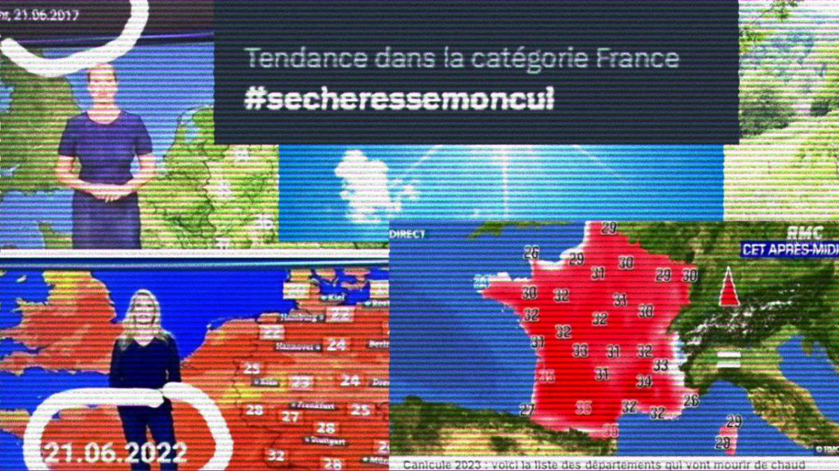 Les publications du hashtag #secheressemoncul // Source : Montage Numerama Les publications du hashtag #secheressemoncul // Source : Montage Numerama