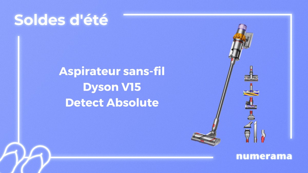 Aspirateur sans-fil Dyson V15 Detect™ Absolute // Source : Numerama Aspirateur sans-fil Dyson V15 Detect™ Absolute // Source : Numerama
