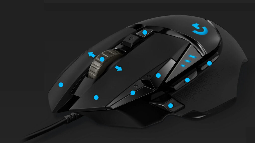 La G502 Hero dispose de 11 Boutons Programmables // Source : Logitech La G502 Hero dispose de 11 Boutons Programmables // Source : Logitech
