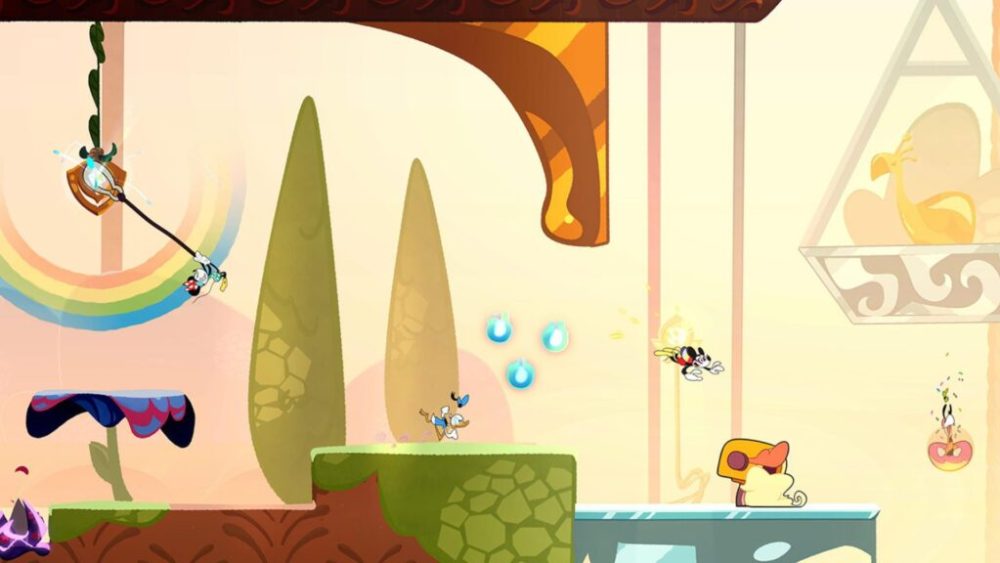 Donald, Mickey, Minie et Dingo jouent en coop dans Disney Illusion Island Donald, Mickey, Minie et Dingo jouent en coop dans Disney Illusion Island
