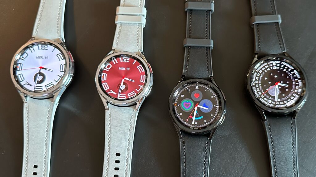 La Galaxy Watch 6 Classic, avec son design moins universel. // Source : Numerama La Galaxy Watch 6 Classic, avec son design moins universel. // Source : Numerama