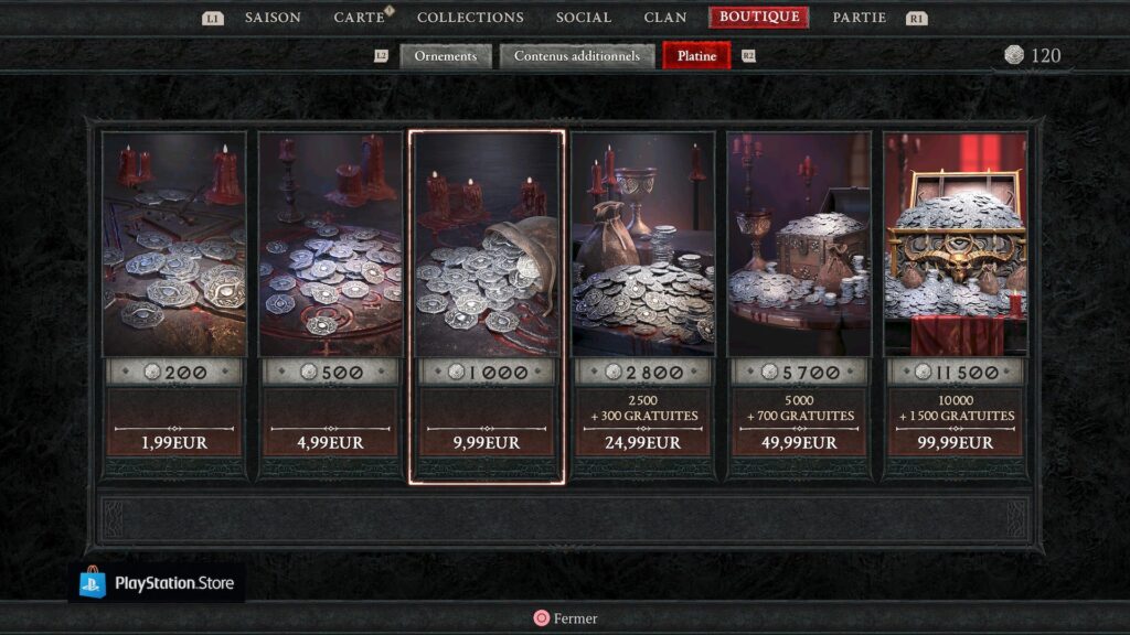 Le passe de combat de Diablo IV // Source : Capture PS5 Le passe de combat de Diablo IV // Source : Capture PS5